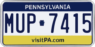 PA license plate MUP7415