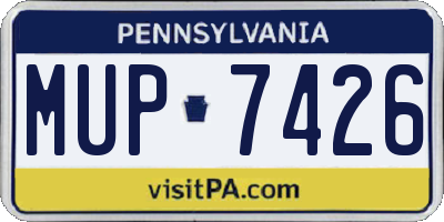 PA license plate MUP7426