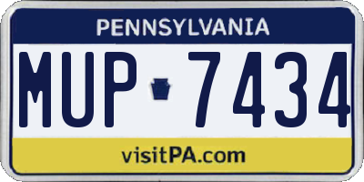 PA license plate MUP7434