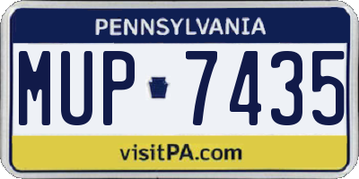 PA license plate MUP7435
