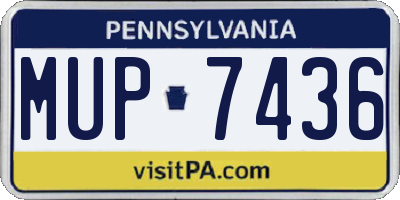 PA license plate MUP7436
