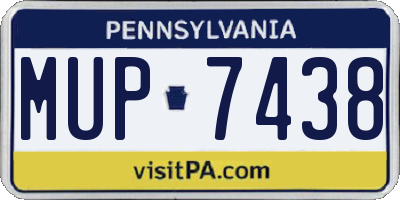 PA license plate MUP7438