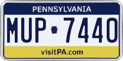 PA license plate MUP7440