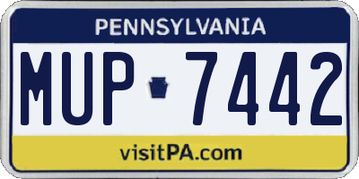 PA license plate MUP7442