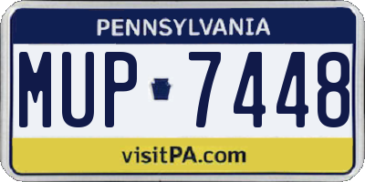PA license plate MUP7448
