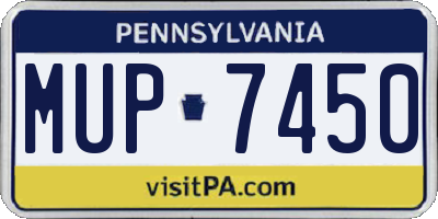 PA license plate MUP7450