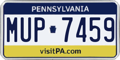 PA license plate MUP7459