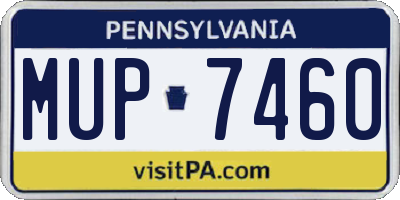 PA license plate MUP7460