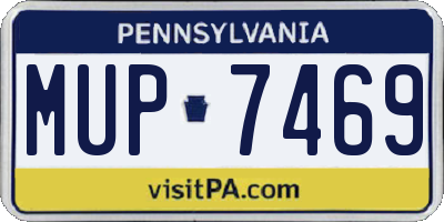 PA license plate MUP7469