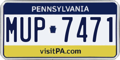 PA license plate MUP7471