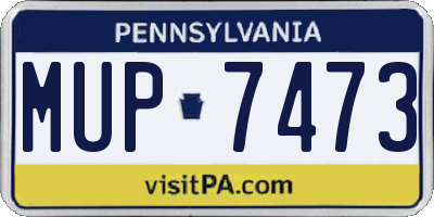 PA license plate MUP7473