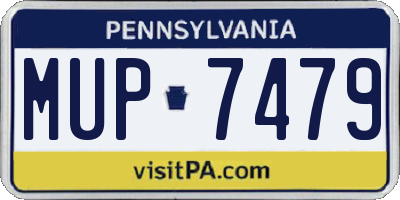 PA license plate MUP7479