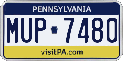 PA license plate MUP7480