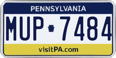 PA license plate MUP7484