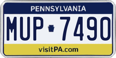 PA license plate MUP7490