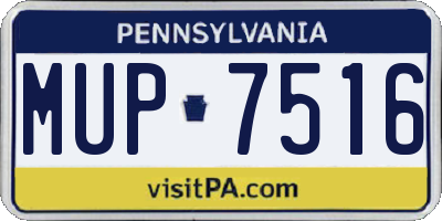 PA license plate MUP7516