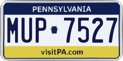 PA license plate MUP7527