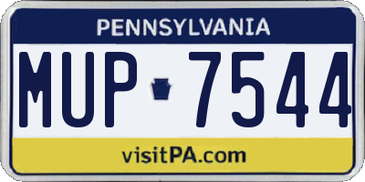 PA license plate MUP7544