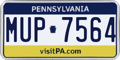 PA license plate MUP7564