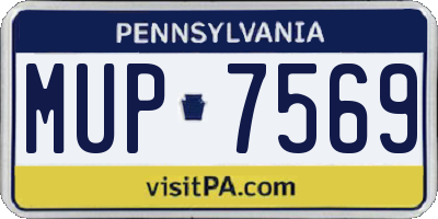 PA license plate MUP7569