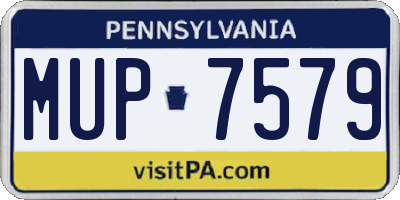 PA license plate MUP7579
