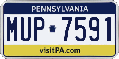 PA license plate MUP7591
