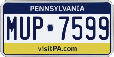 PA license plate MUP7599