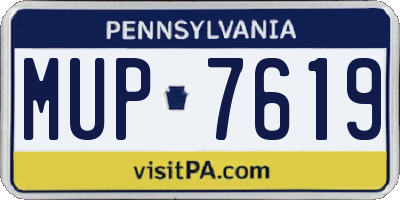 PA license plate MUP7619
