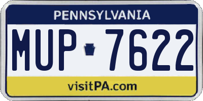 PA license plate MUP7622