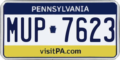 PA license plate MUP7623