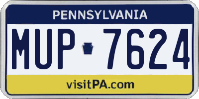 PA license plate MUP7624