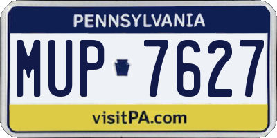PA license plate MUP7627