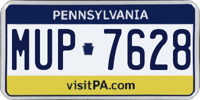 PA license plate MUP7628