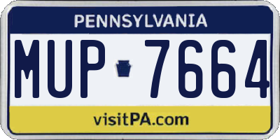 PA license plate MUP7664