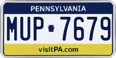 PA license plate MUP7679