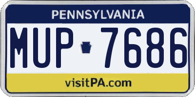 PA license plate MUP7686
