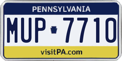 PA license plate MUP7710