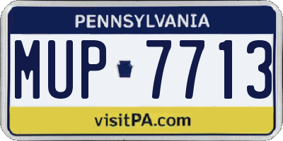 PA license plate MUP7713