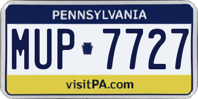 PA license plate MUP7727