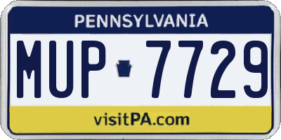 PA license plate MUP7729