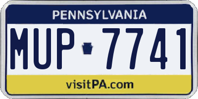 PA license plate MUP7741