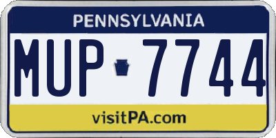 PA license plate MUP7744