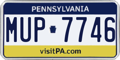 PA license plate MUP7746