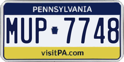 PA license plate MUP7748