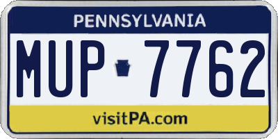 PA license plate MUP7762