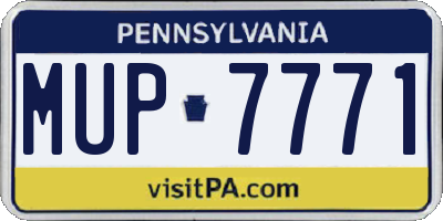 PA license plate MUP7771