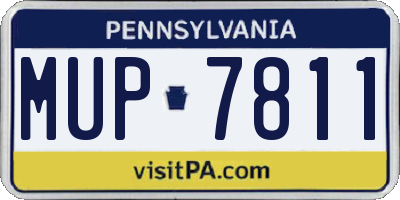 PA license plate MUP7811