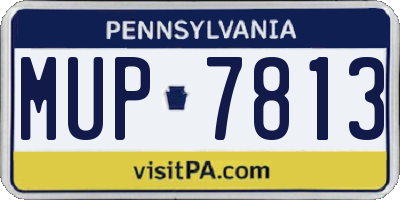 PA license plate MUP7813