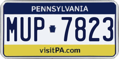 PA license plate MUP7823