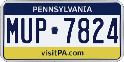 PA license plate MUP7824